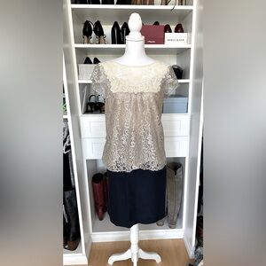 HD In Paris - lace top with metallic accents
